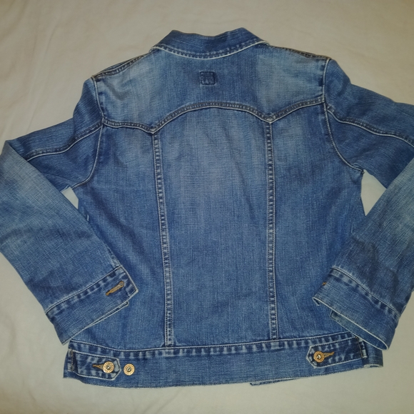 GAP NWOT! Blue Denim Jacket with Gold Accents - Picture 2 of 4